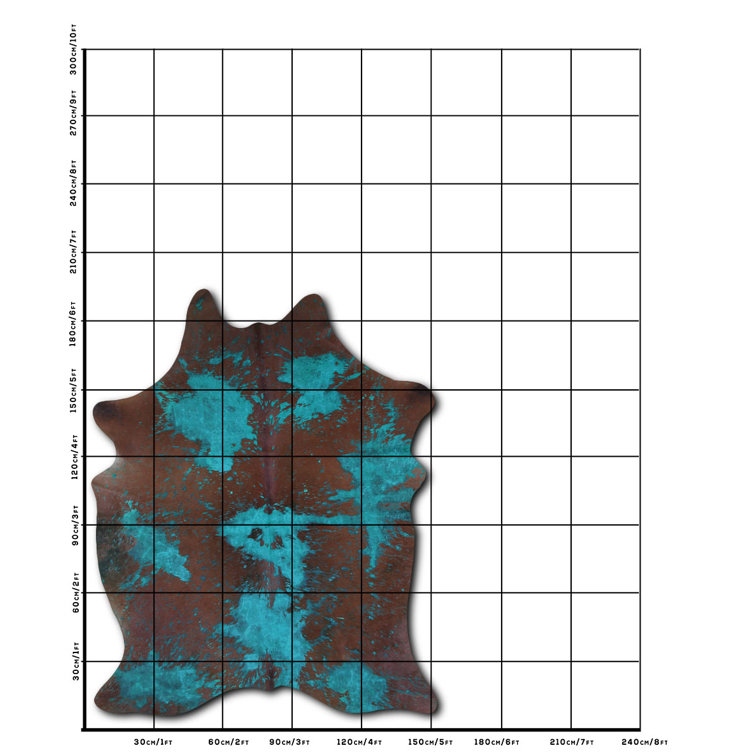 Foundry Select Handmade Cowhide Distressed Emerald Green Rug Wayfair